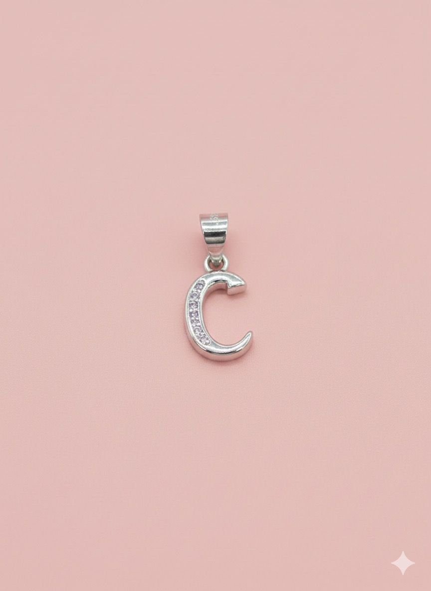 92.5 Elegant Silver Alphabet “C” Pendant